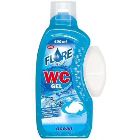 FLORE WC gel 400ml náplň s košíkom oceán,pine,lemon