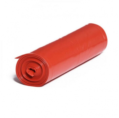 Vrecia 70x110cm-/38 mic/25ks/rolka 120l LDPE červené (kovy, tetrapaky)