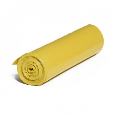 Vrecia 70x110cm/38 mikr./25ks/rolka 120l LDPE žlté (plasty, folie)(128)