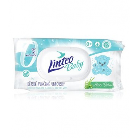 Vlhčené utierky LINTEO Baby - 80 ks