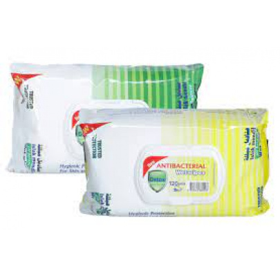 Vlhčené utierky DETOX antibakteriálne 120 ks